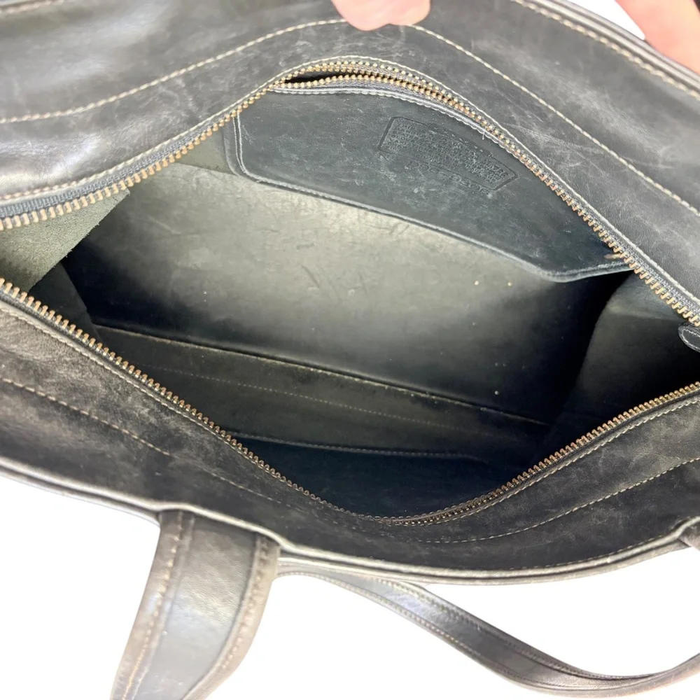 Coach 9306 vintage black leather bleaker tote bag - Picture 14 of 14